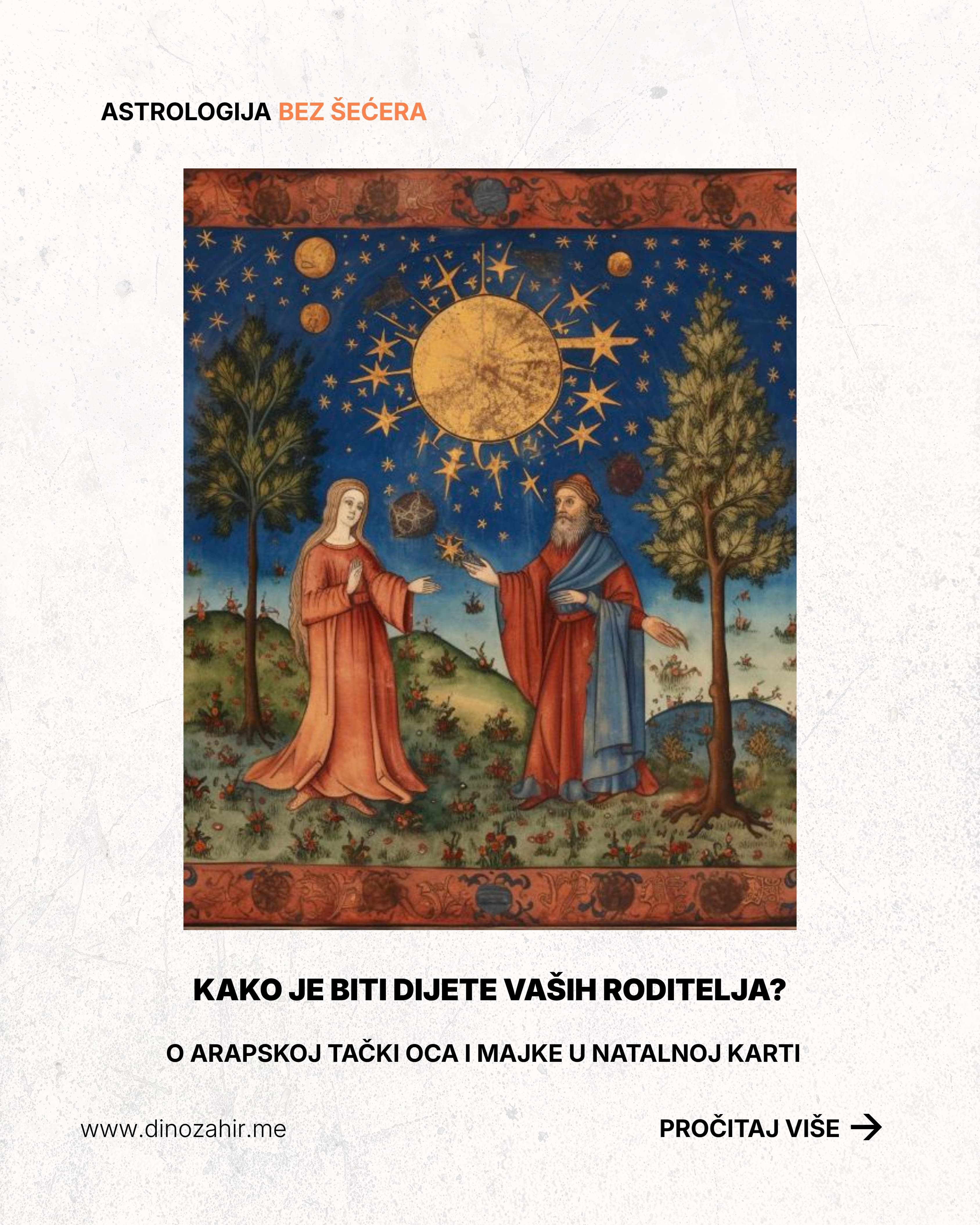 Kako je biti dijete vaših roditelja? (o Arapskoj Tački Oca i Majke u natalnoj karti)